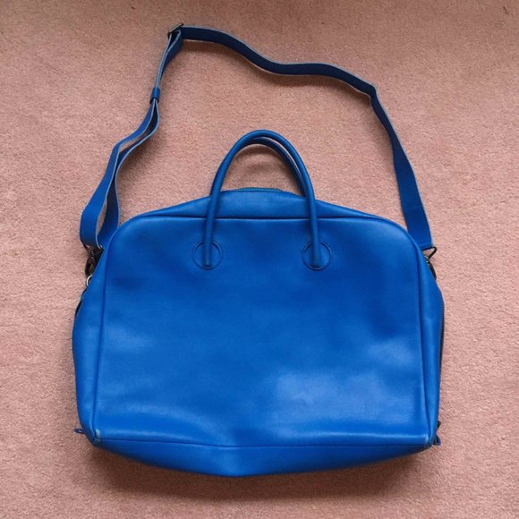 Isaac Reina Bond Satchel in cyan - laptop or weekender! - Picture 13 of 15